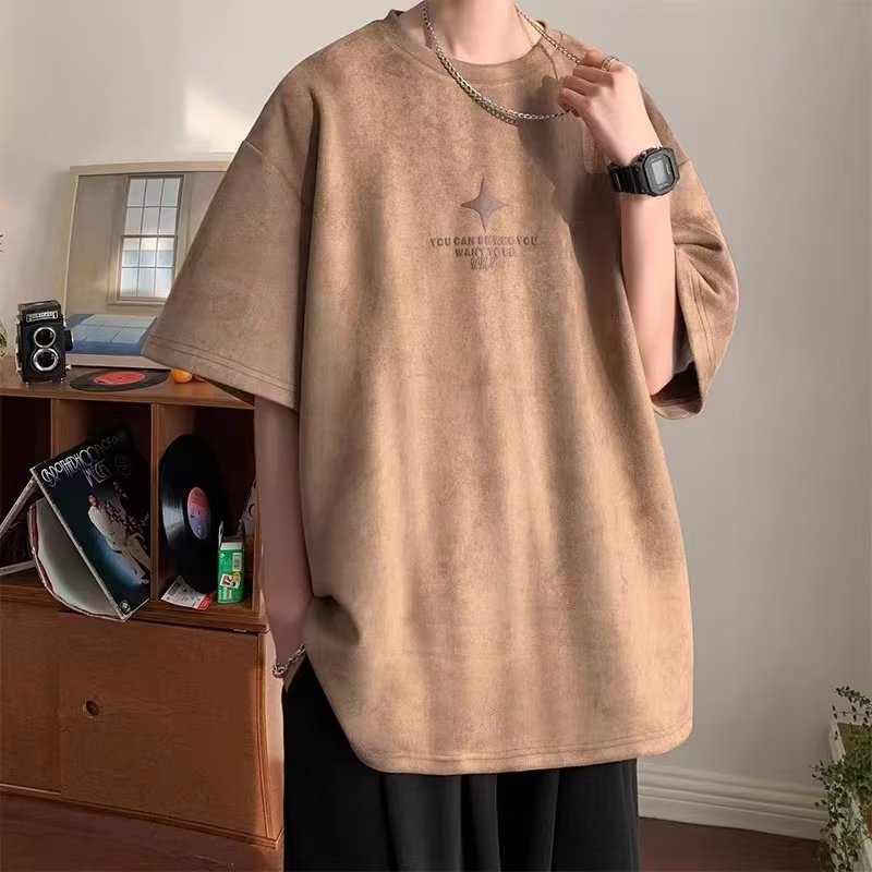 Áo Thun Tay Ngắn Cổ Tròn In Hình Thời Trang Phong Cách Harajuku Cho Nam