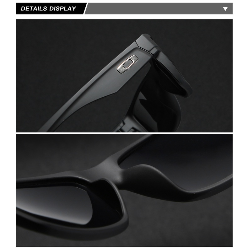 Kính Mát Phân Cực Mặt Chữ Nhật Phong Cách Thể Thao Thời Trang Cho Nam