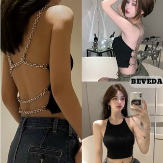 Áo Kiểu Yếm Nữ Hai Dây Phối Xích Lưng Siêu Đẹp Beveda