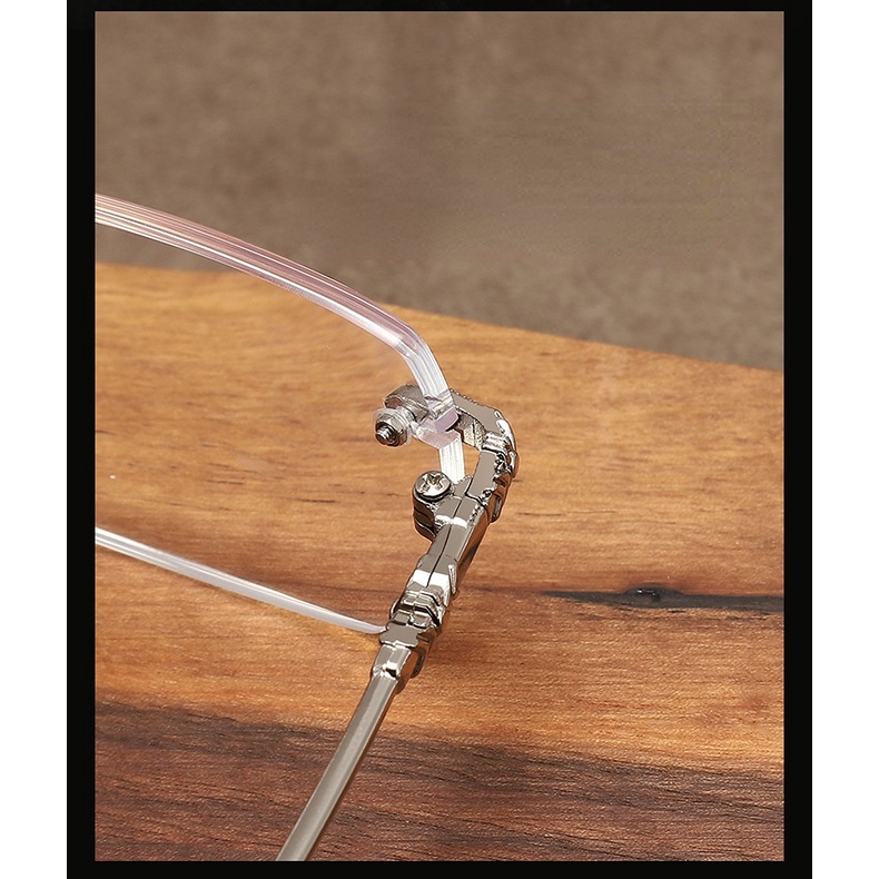 【-0°~-600°Mắt Kính Không Gọng Siêu Nhẹ Chống Tia Sáng Xanh Cho Nam Và Nữ