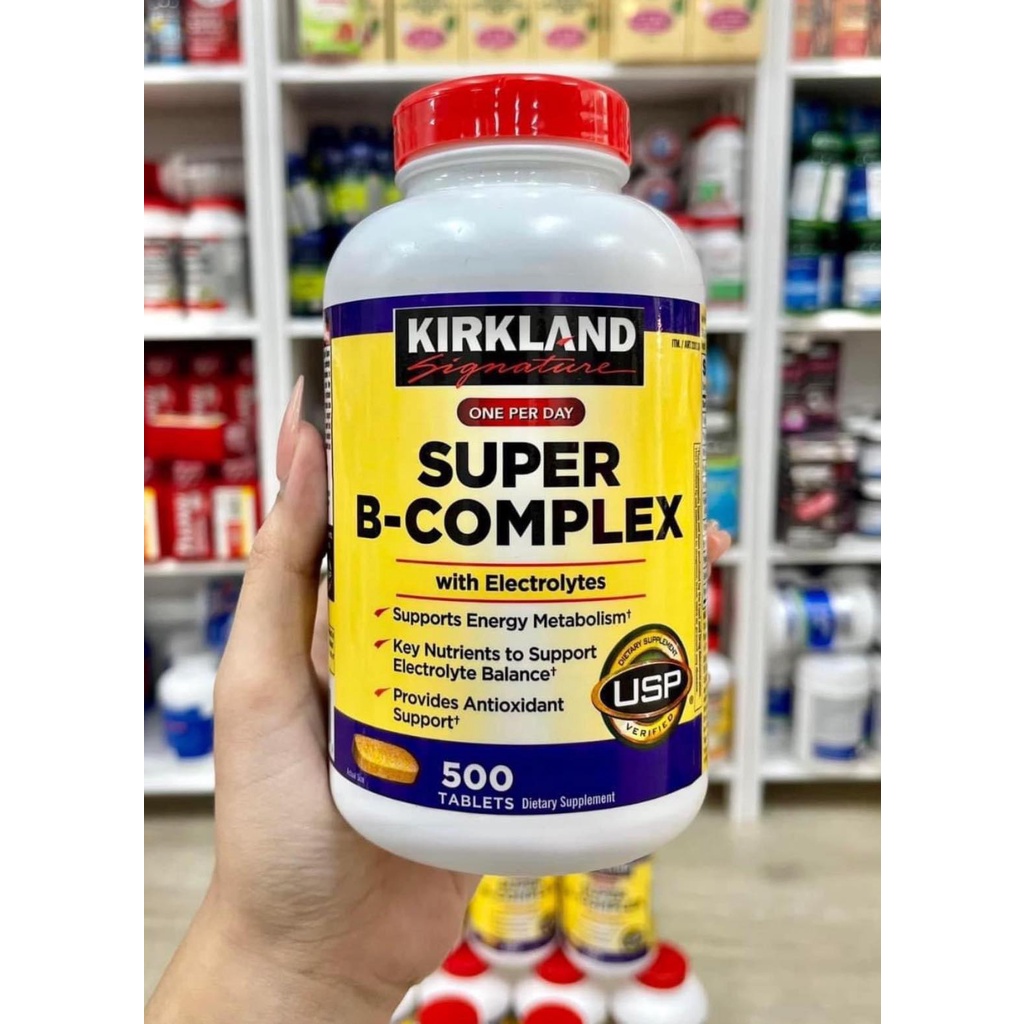 Viên uống bổ sung Vitamin tổng hợp Super B-Complex with Electrolytes Kirkland