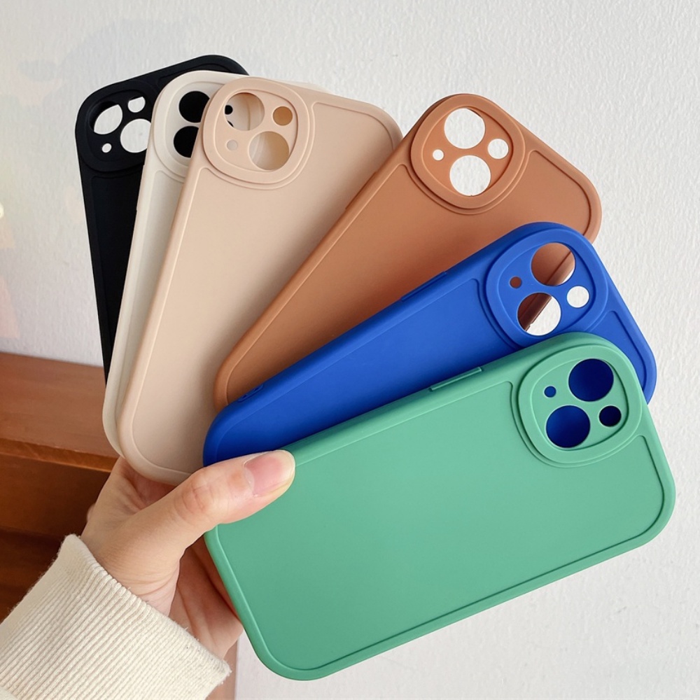 Ốp Điện Thoại TPU Mềm Mỏng Màu Kẹo Cho IPhone 14 13 12 11 Pro Max X XR 8 7 Plus