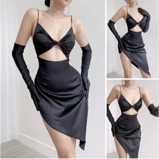 Đầm Lụa Xoắn Ngực Sexy Tôn Dáng Thiết Kế Cao Cấp- Váy Lụa Xoắn Ngực Nhún Hông Che Bụng Dưới - Lami Dress