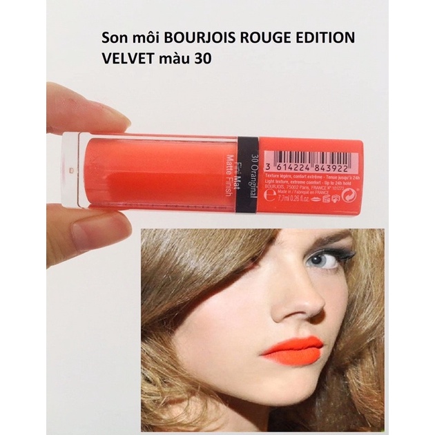 Son kem Bj 30 bourjois velvet 30 cam tươi