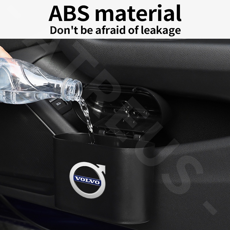 Thùng Rác Nắp Lật Dạng Nhấn Treo Xe Hơi Sắp Xếp Gọn Gàng Cho XC60 S60 S80 XC90 V60 XC40