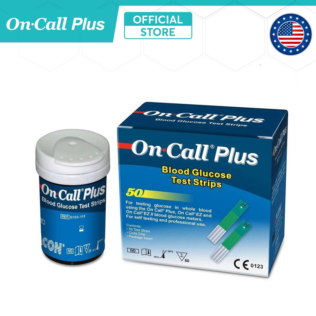 Que thử đường huyết ONCALL PLUS  - Hộp 25 que - Hộp 50 que