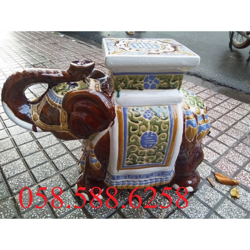 Đôn voi, con voi gốm sứ, đôn cây cảnh