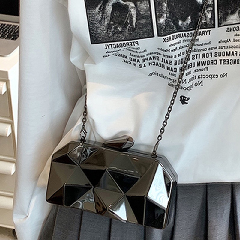 Ielgy Túi Đeo Chéo Vai Hình Thoi Lấp Lánh Cá Tính Thời Trang Cho Nữ