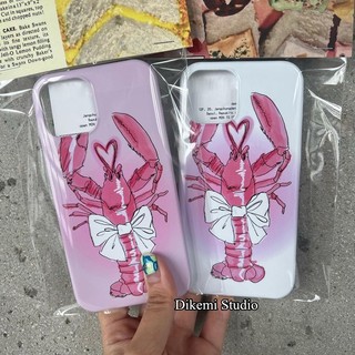 Ốp điện thoại phim họa tiết tôm hùm ngọt ngào Ins Hàn Quốc cho Iphone 15 14pro / 13promax / 13 / 12 / 11 / xsmax / xr PC Hard Case