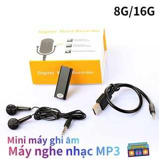 Máy ghi âm di động 8G/16G, máy ghi âm mini, chức năng phát lại MP3