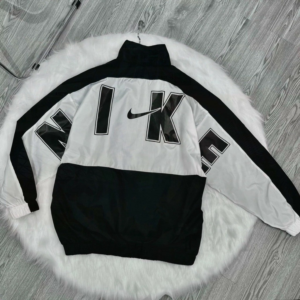 Áo Khoác Jacket Nike Swoosh Vintage To Nam Nữ Vải Dù 2 Lớp Cao Cấp - Azura Store