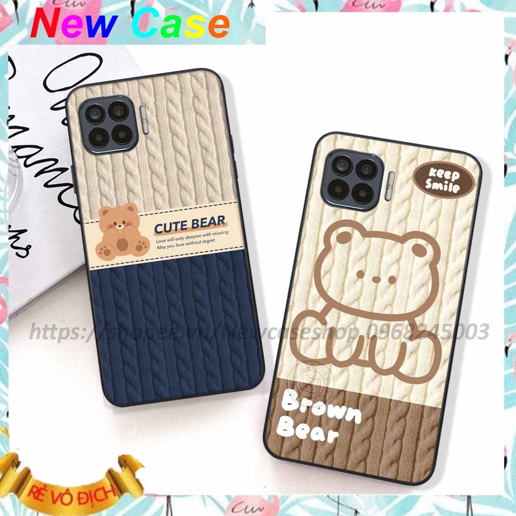 Ốp lưng Oppo A73 / R17 / A93 in hình họa tiết len Bear Cute