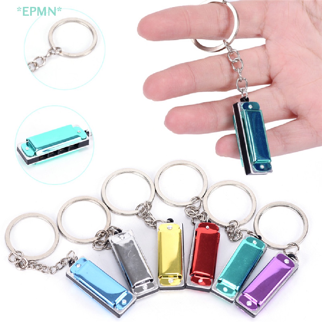 Epmn > Móc Khóa Kèn Harmonica Mini Tông Bạc Màu Ngẫu Nhiên Mới