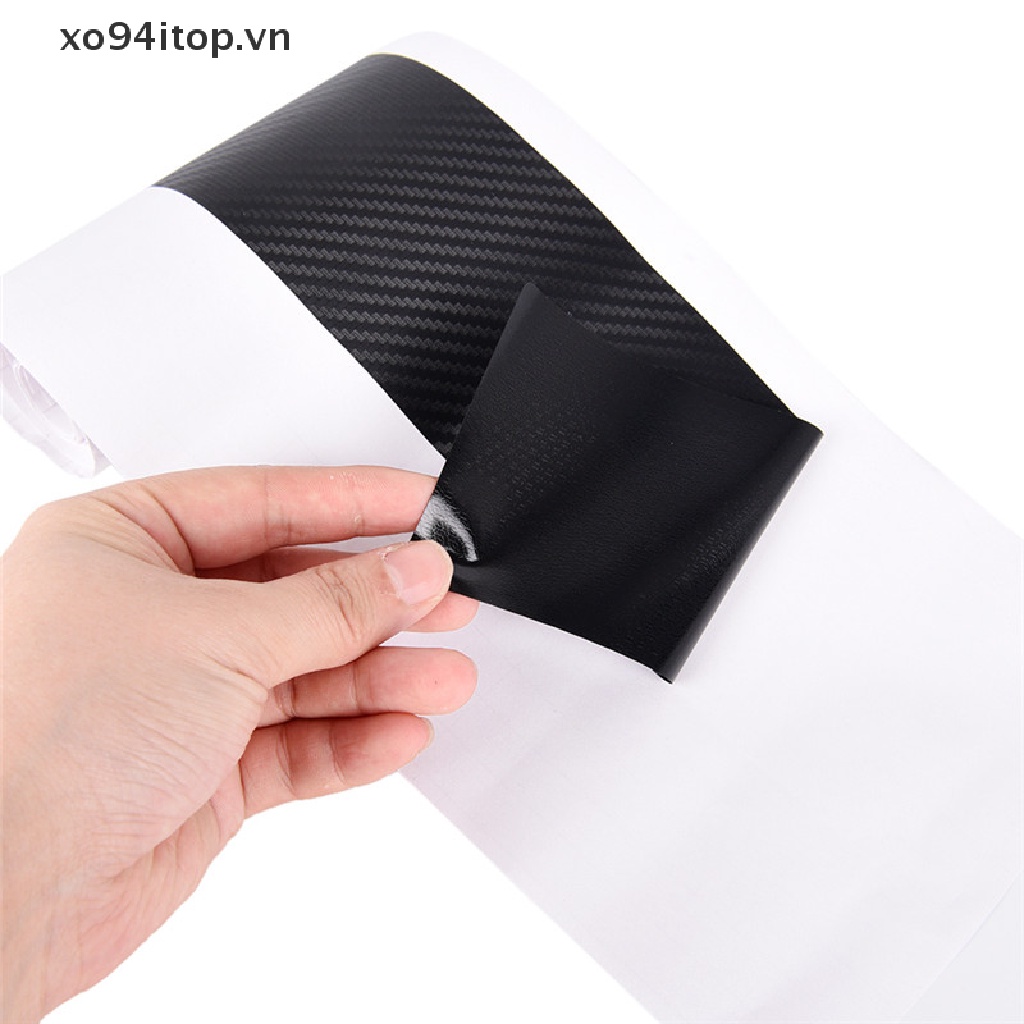 Set 4 Miếng Dán Sợi Carbon 3D Chống Trầy Trang Trí Cửa Xe Hơi