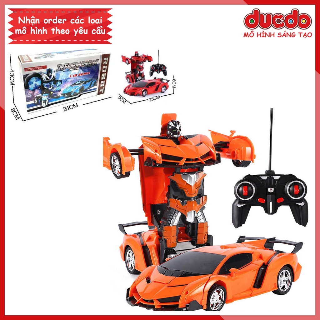 Xe điều khiển từ xa ô tô biến hình thành robot cho bé - Đồ chơi mô hình