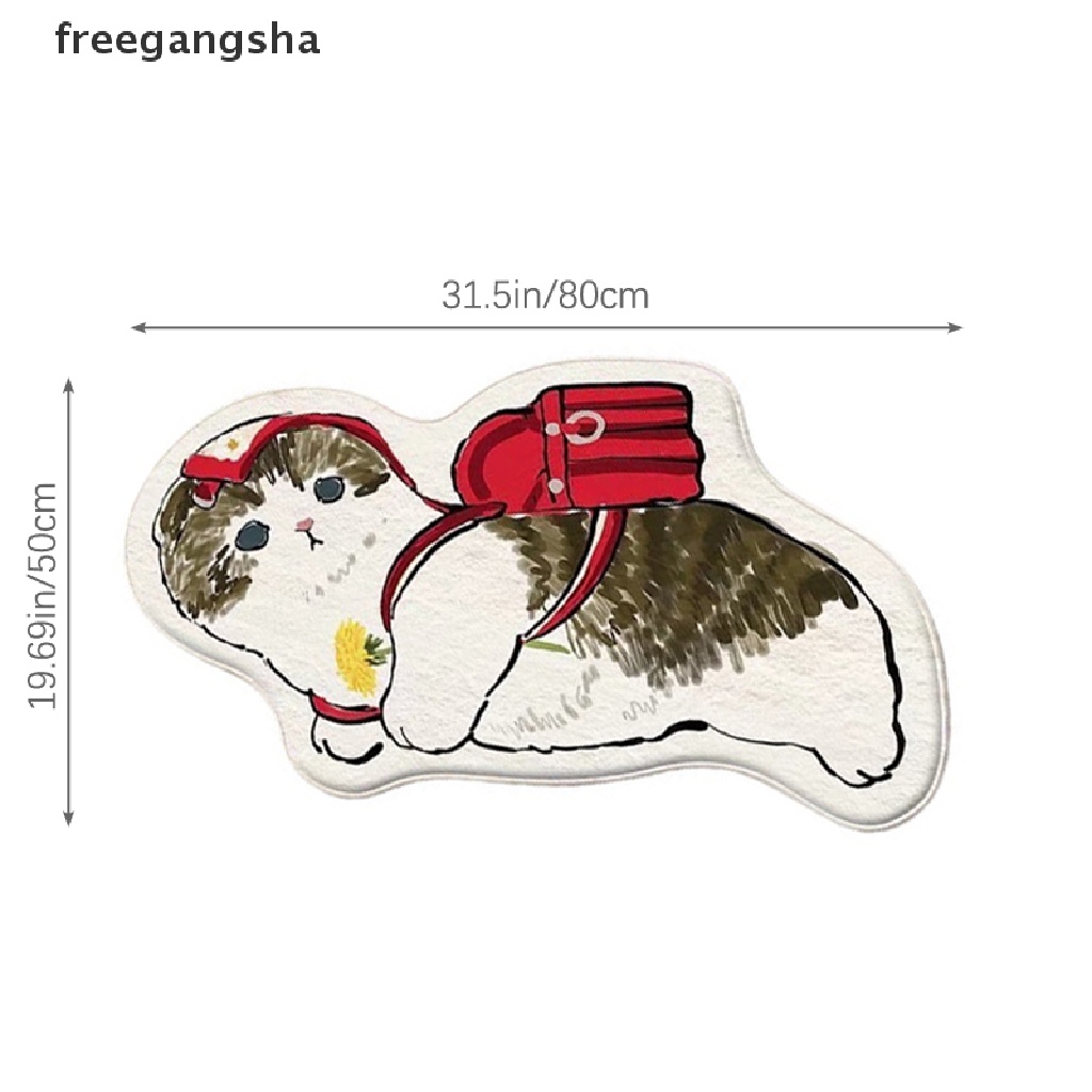 1 Thảm Chùi Chân Chống Trượt Hình Mèo Dễ Thương