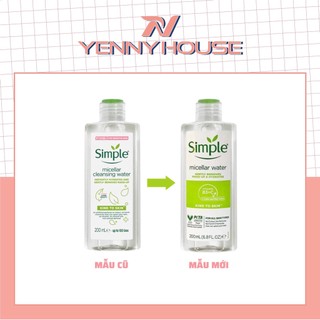 [Mẫu Mới ] Nước Tẩy Trang Simple Kind to Skin Micellar Cleansing Water 200ml