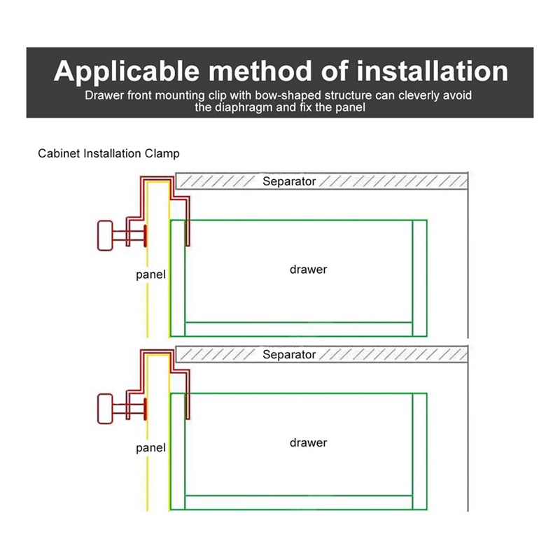 Set 2 Kẹp Ngăn Kéo Trước Tiện Dụng