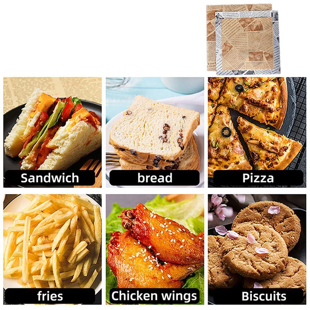 AARON1 Giấy Gói Bánh Hamburger Dùng Một Lần Tiện Lợi