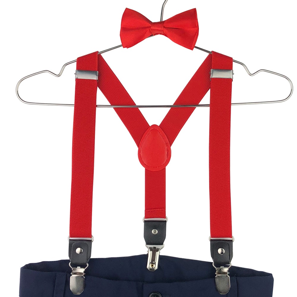 Bộ Áo Liền Quần + Cà Vạt + Nơ Xinh Xắn Cho Bé 1-8 Tuổi 2.5 * 65cm