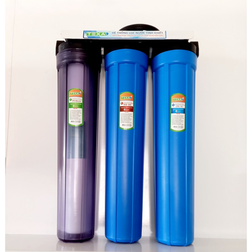 Bộ lọc sinh hoạt 3 cốc 20 inch ( 1T+ 2X ) dùng chuyên dụng cho xử lý vôi