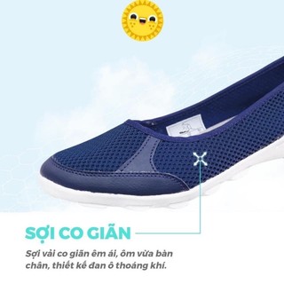Giày lười Skechers lưới thoáng khí đế bệt