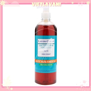 Nước rửa chén hữu cơ Layer Clean 800ml an toàn cho bé và gia đình
