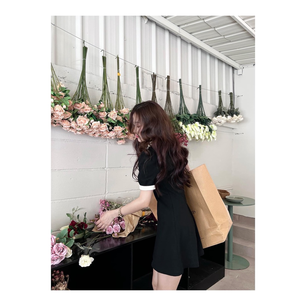 Đầm váy babydoll màu pastel siêu xinh có túi nhỏ nhấn nơ cho bạn nữ đi chơi ,hẹn hò ngọt ngào dễ thương