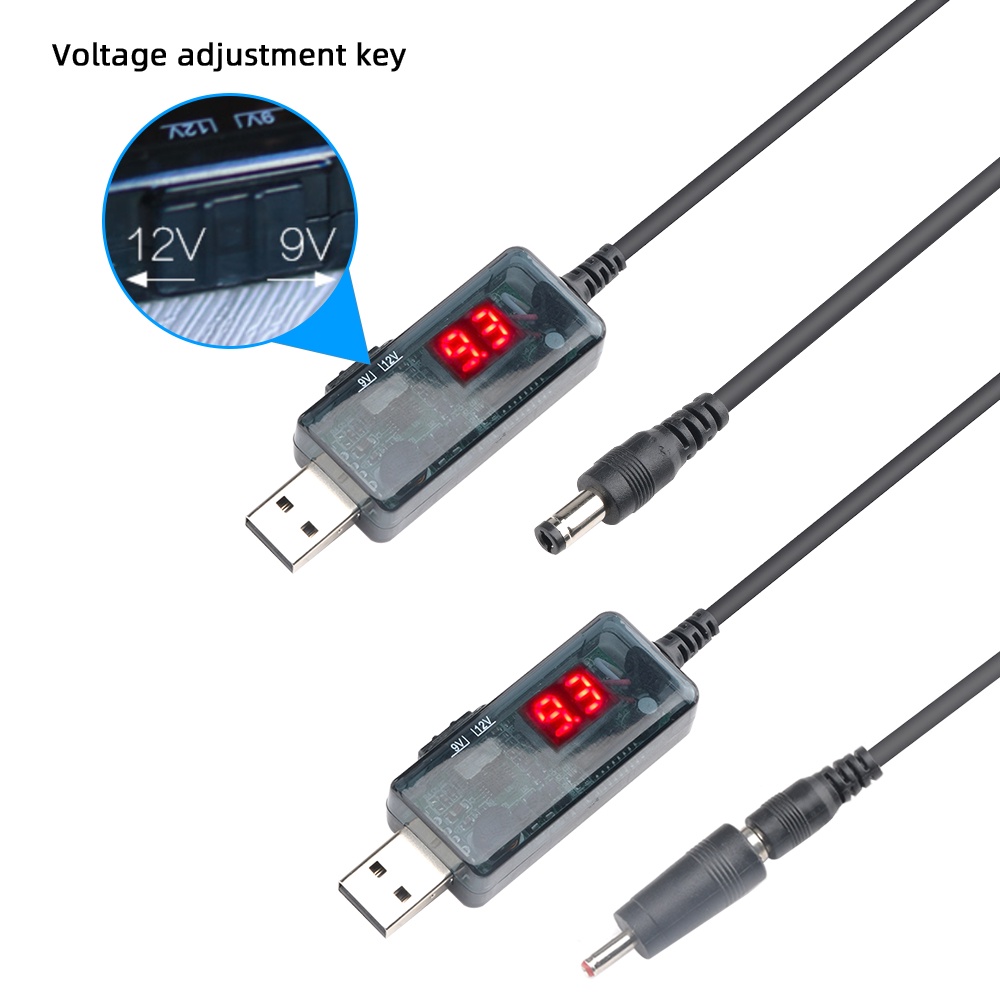 VIRWIR Dây Cáp Tăng Áp Nguồn Điện USB DC 5V Sang 9V 12V 1A