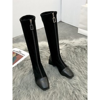 ORDER - Giày Boot cổ cao có dây kéo sang chảnh ( Có ảnh thật )