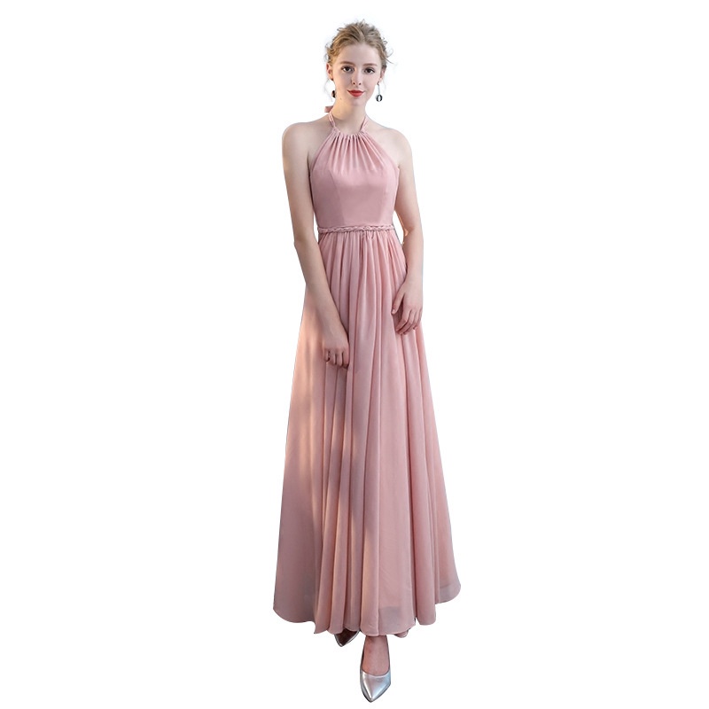 Đầm Cô Dâu Chất Chiffon Màu Hồng Nhạt 2c-v-24K Thời Trang 2023 Sang Trọng Cho Nữ