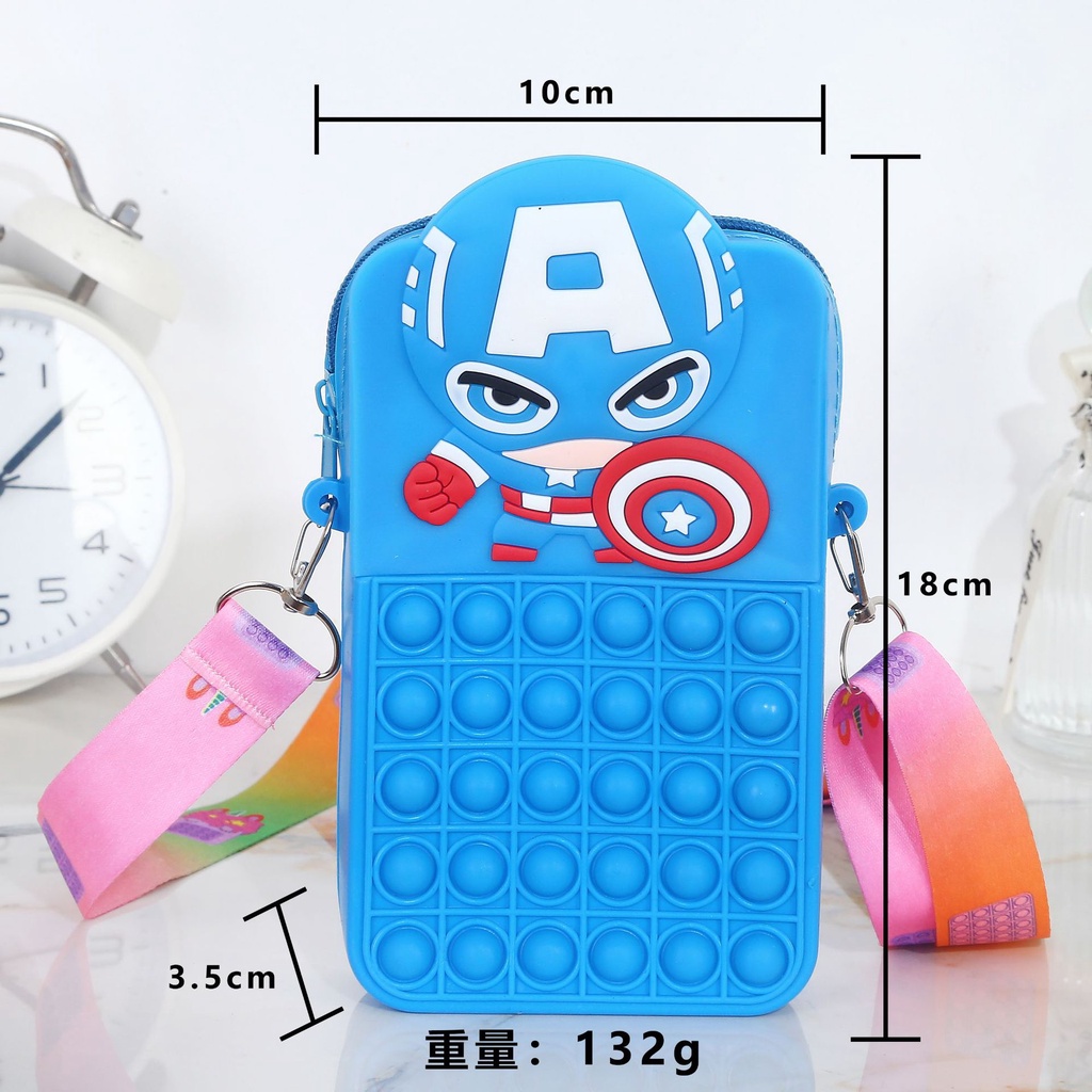 Túi Đeo Chéo Đựng Điện Thoại Bằng Silicon Thời Trang Cho Bé Trai