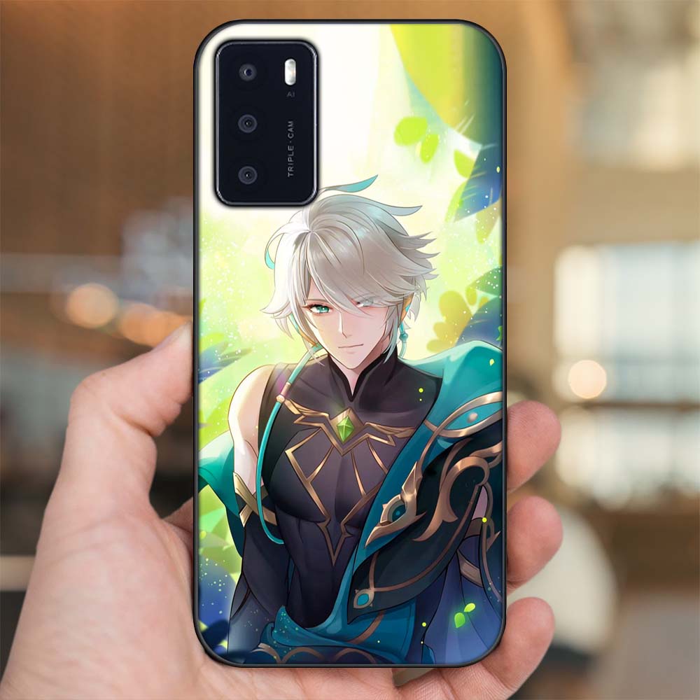 Ốp lưng Oppo A16 viền đen in hình Alhaitham Genshin Impact