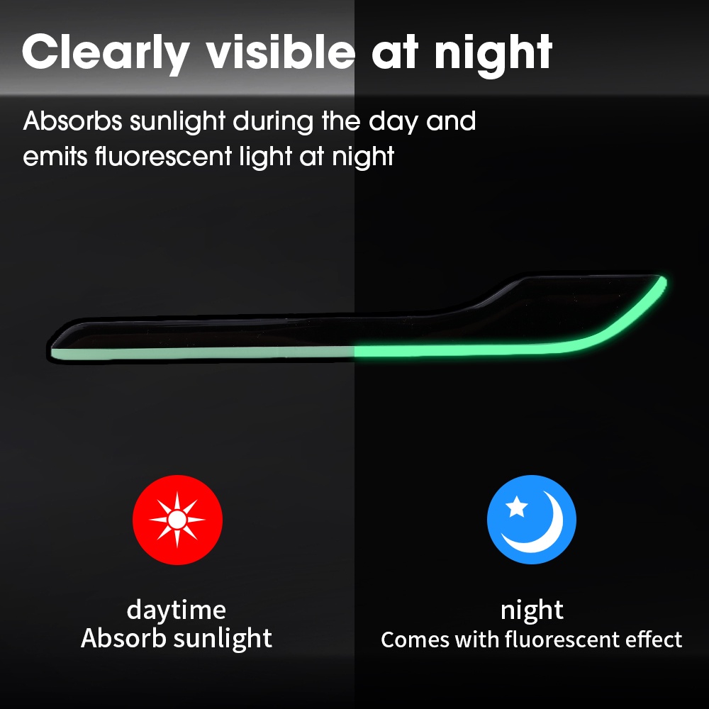 Bộ 4 Miếng Dán Tay Nắm Cửa Xe Hơi Dạ Quang 3Y