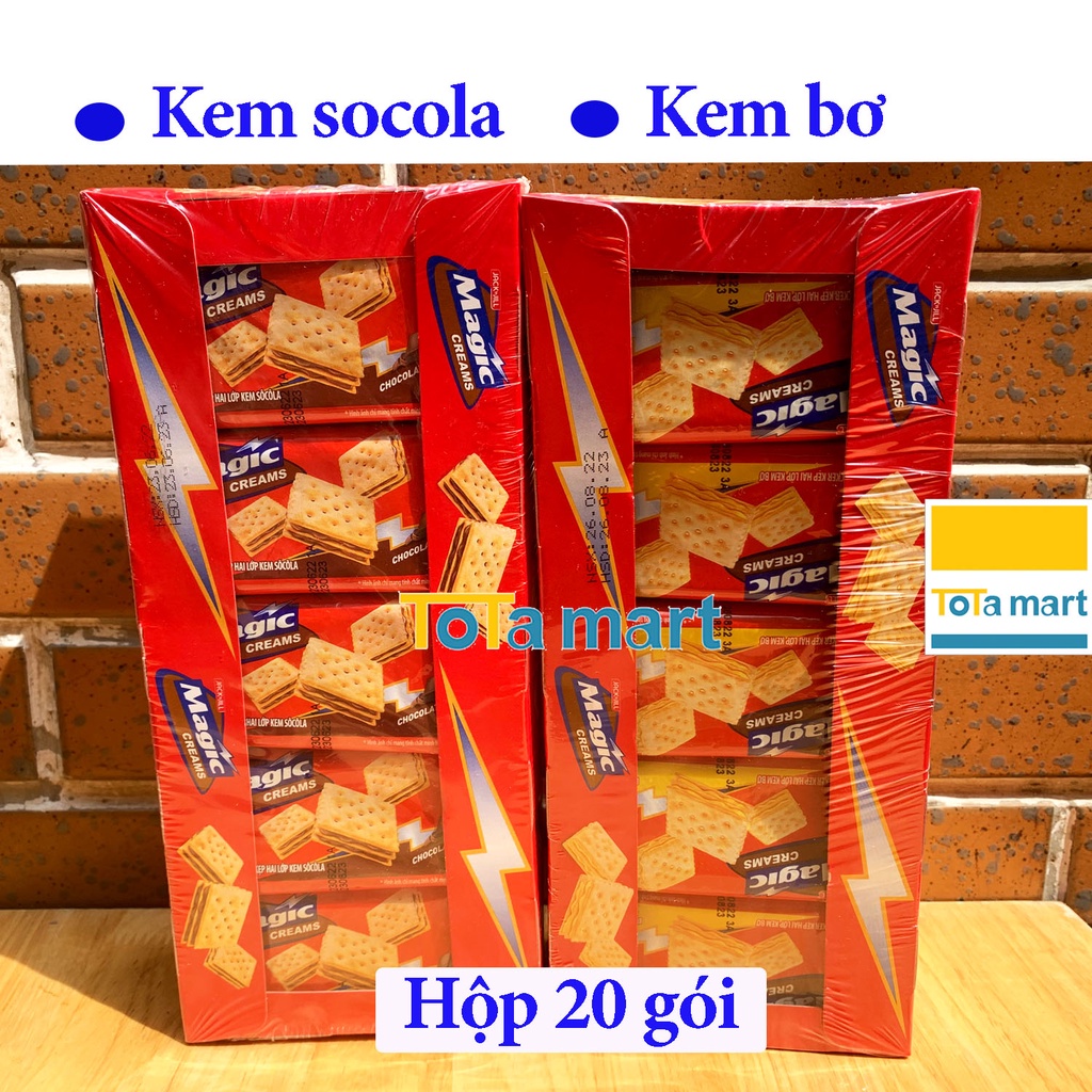 Bánh Quy Cracker kẹp 2 lớp kem socola, bơ Magic Jack n Jill