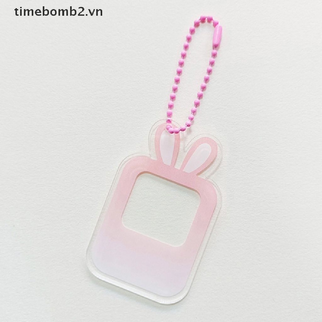 {Mới} Móc Khóa / Thẻ Ảnh Bằng Acrylic Trong Suốt Hình Tai Thỏ / Ngôi Sao Đuổi Theo Làm Thủ Công