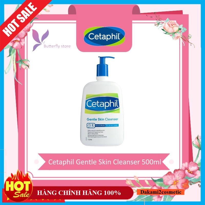 🦋 Sữa rửa mặt dịu nhẹ cho mọi loại da Cetaphil Gentle Skin Cleanser 500ml loại bỏ bã nhờn, sạch bụi bẩn. roro86