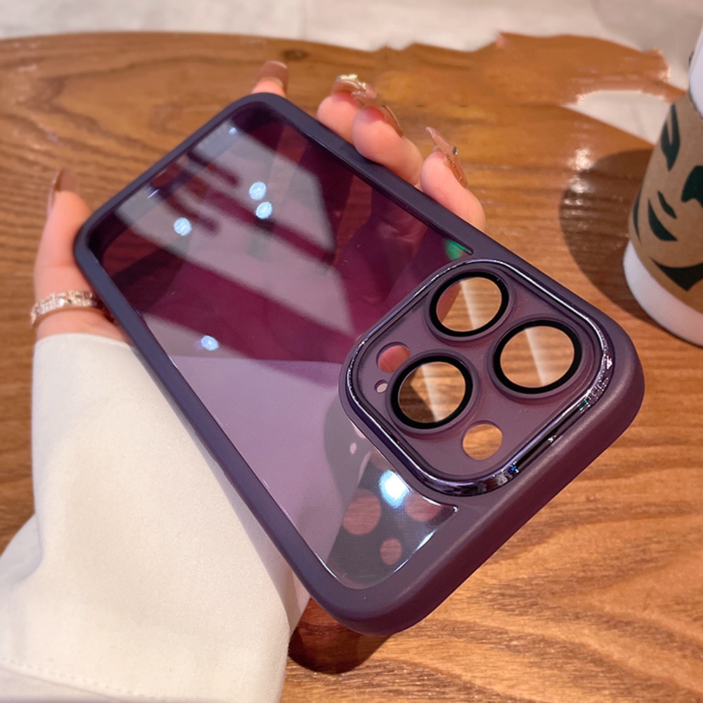 Vỏ Silicon Trong Suốt Chống Sốc Giáp Sang Trọng Cho iPhone 11 Pro Max X XS Max XR Ống Kính Camera Trong Suốt Ốp Lưng iPhone 7 8 Plus SE 2020