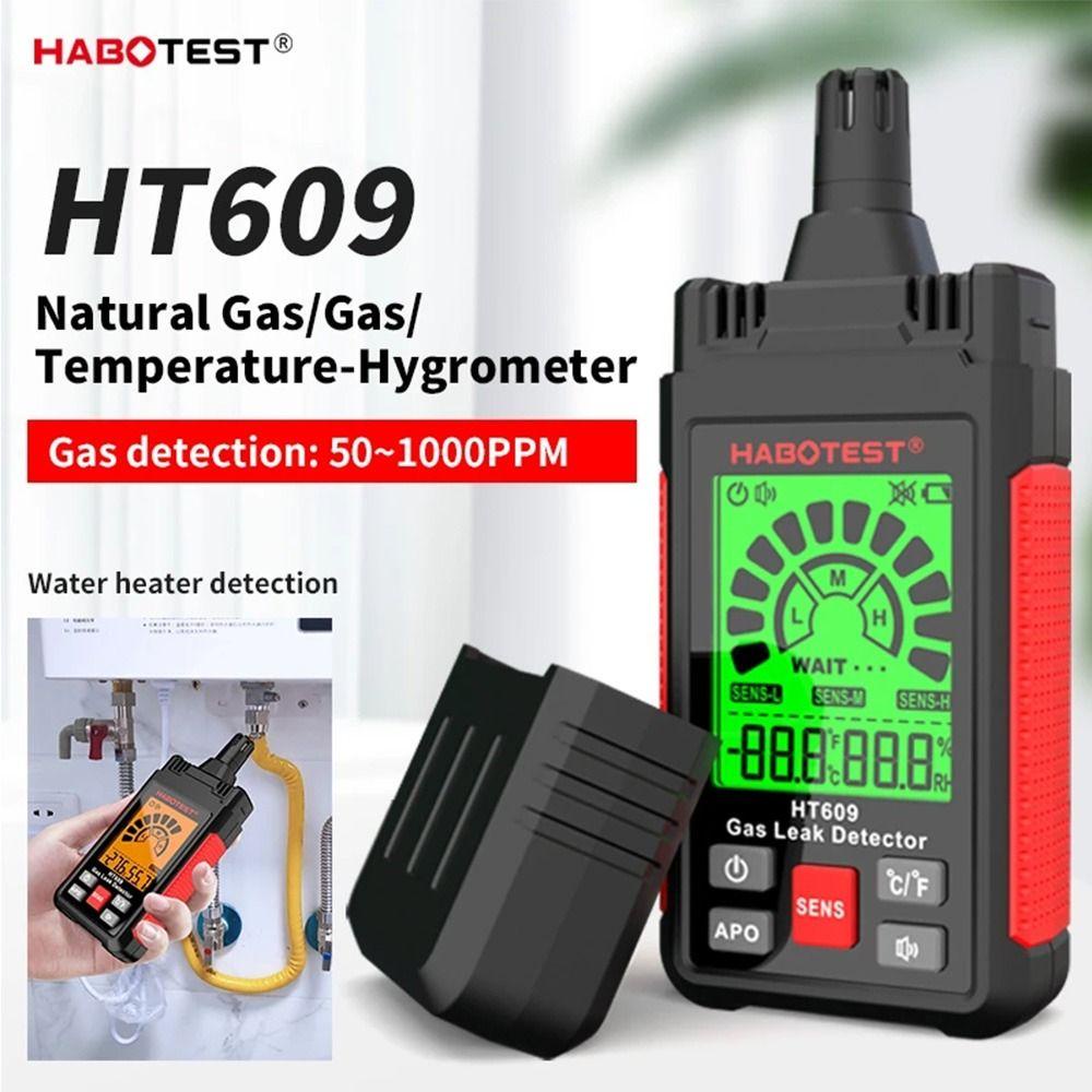 CONOPERY Máy Dò Rò Rỉ Khí Gas HABOTEST HT609 Màn Hình LCD Với Chuông Báo Audible Và Visual