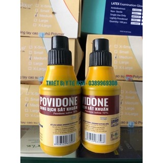 🔥 Dung Dịch povidone 10% Sát Trùng Ngoài Da Chai 100ml,Dung dịch sát trùng,sát khuẩn vết thương Povidone PVP Iodine đỏ