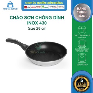 Chảo chống dính 3 đáy inox 430 Fivestar Standard (28cm)