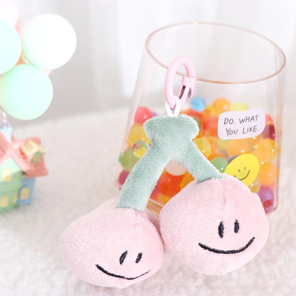 Móc Khóa Hình Trái Cherry Bằng Bông PP Dễ Thương Giá Đỡ