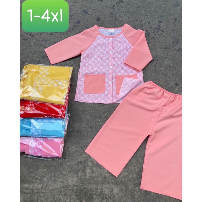 Bộ bà ba chất lụa cho bé gái 19-30kg