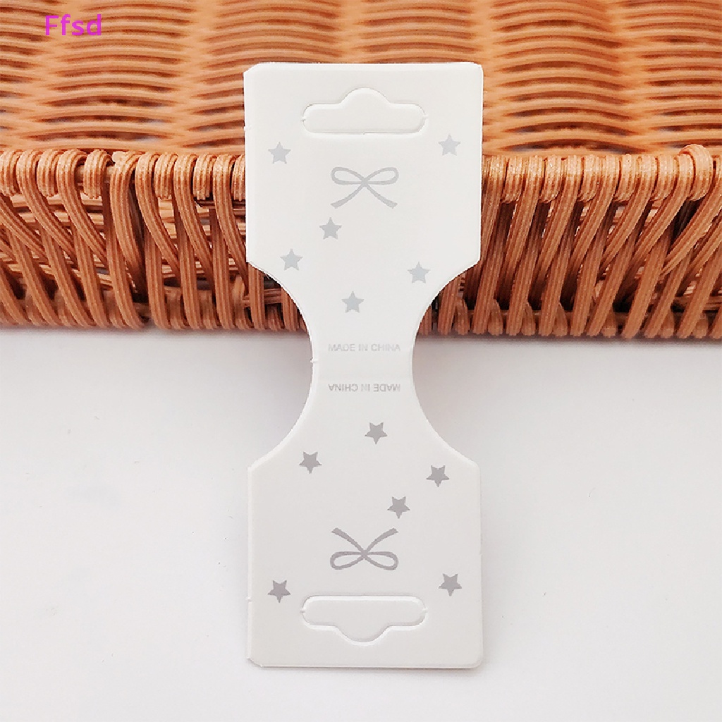 Bộ 50 Thẻ Treo Trưng Bày Kẹp Tóc / Dây Buộc Tóc Hình Ngôi Sao / Nơ Thủ Công DIY