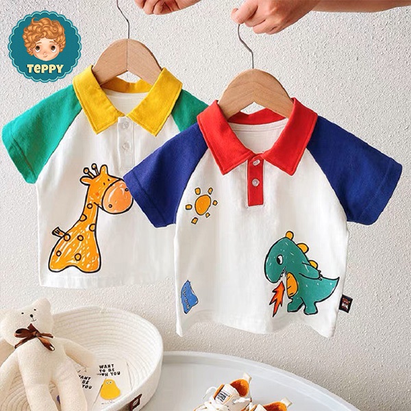 Set bộ áo và quần phối màu ngộ nghĩnh cho bé trai