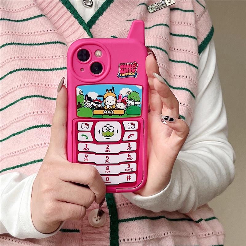 NOKIA Ốp Điện Thoại Mềm Nắp Lật Mặt Gương In Hình Trò Chơi Sanrio Friend Dễ Thương Cho iPhone 14 13 12 11 Pro Max 14promax