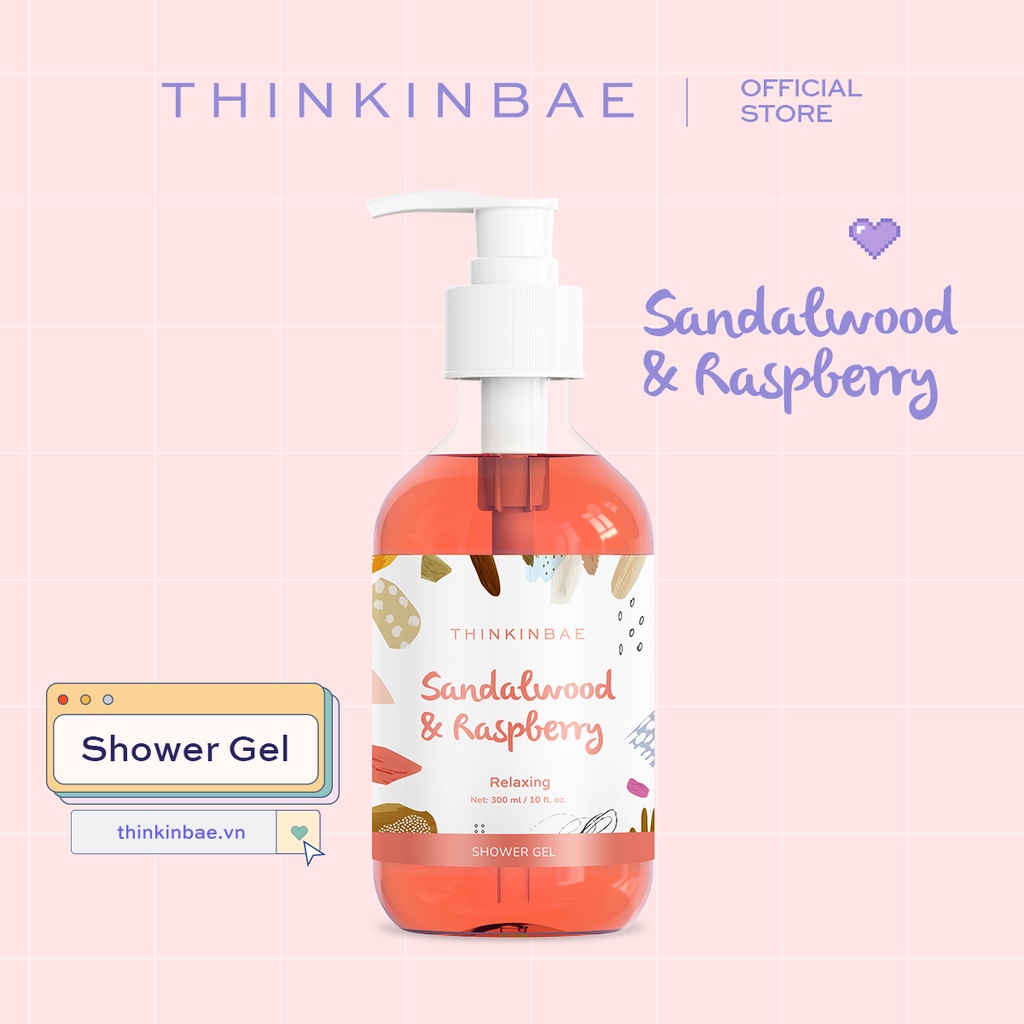 Sữa Tắm Dưỡng Ẩm THINKINBAE Gỗ Đàn Hương và Trái Rừng 300ml