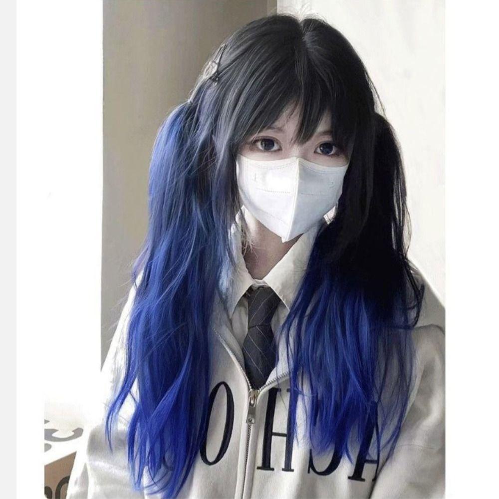 JARRED Bộ Tóc Giả Dài Thẳng Màu Đen Bằng Sợi Tổng Hợp Cách Nhiệt Dành Cho Nữ