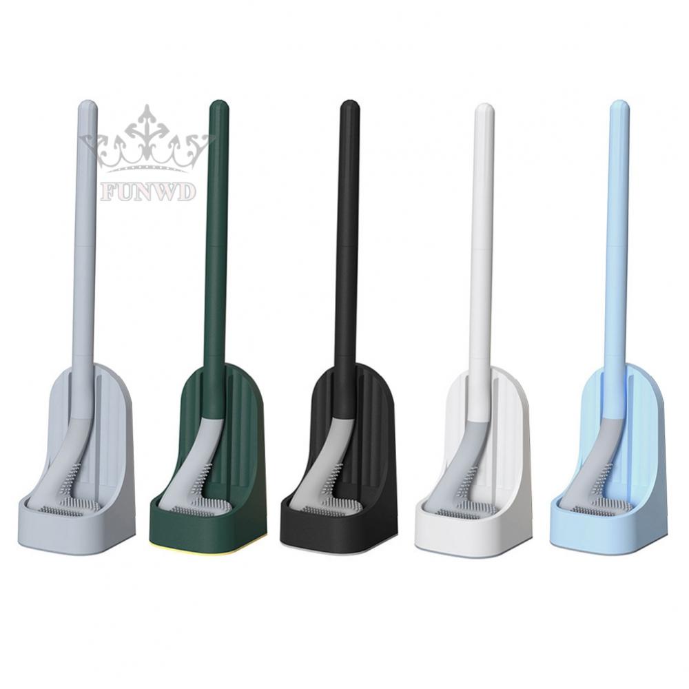 Bàn Chải Vệ Sinh Toilet Co Giãn Không Gây Đau Kèm Đế Đỡ Tiện Dụng