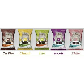[Tải 7bao] cát Min 8L, [tải 6bao] cát Nhật đen  Moon 9Lcát vệ sinh cho mèo vón, ít bụi, siêu khử mùi